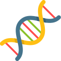 Colorful DNA double helix illustration